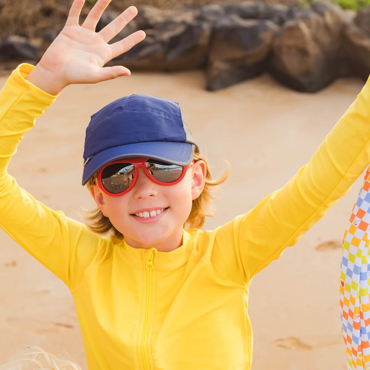 Kids Aviator Sunglasses - Red - Image 4