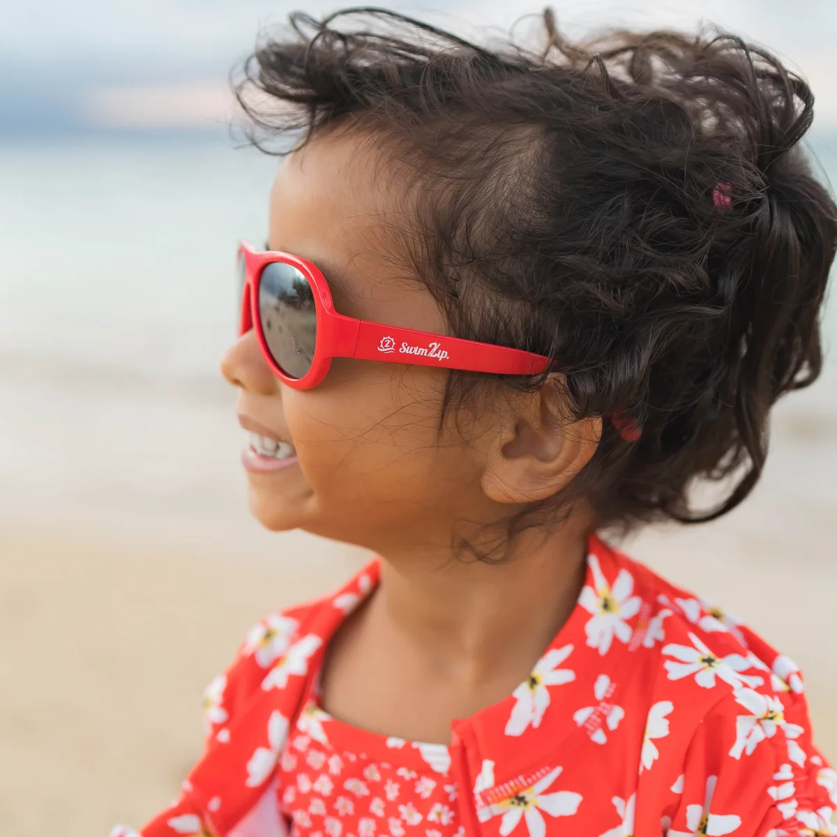 Kids Aviator Sunglasses - Red - Image 7