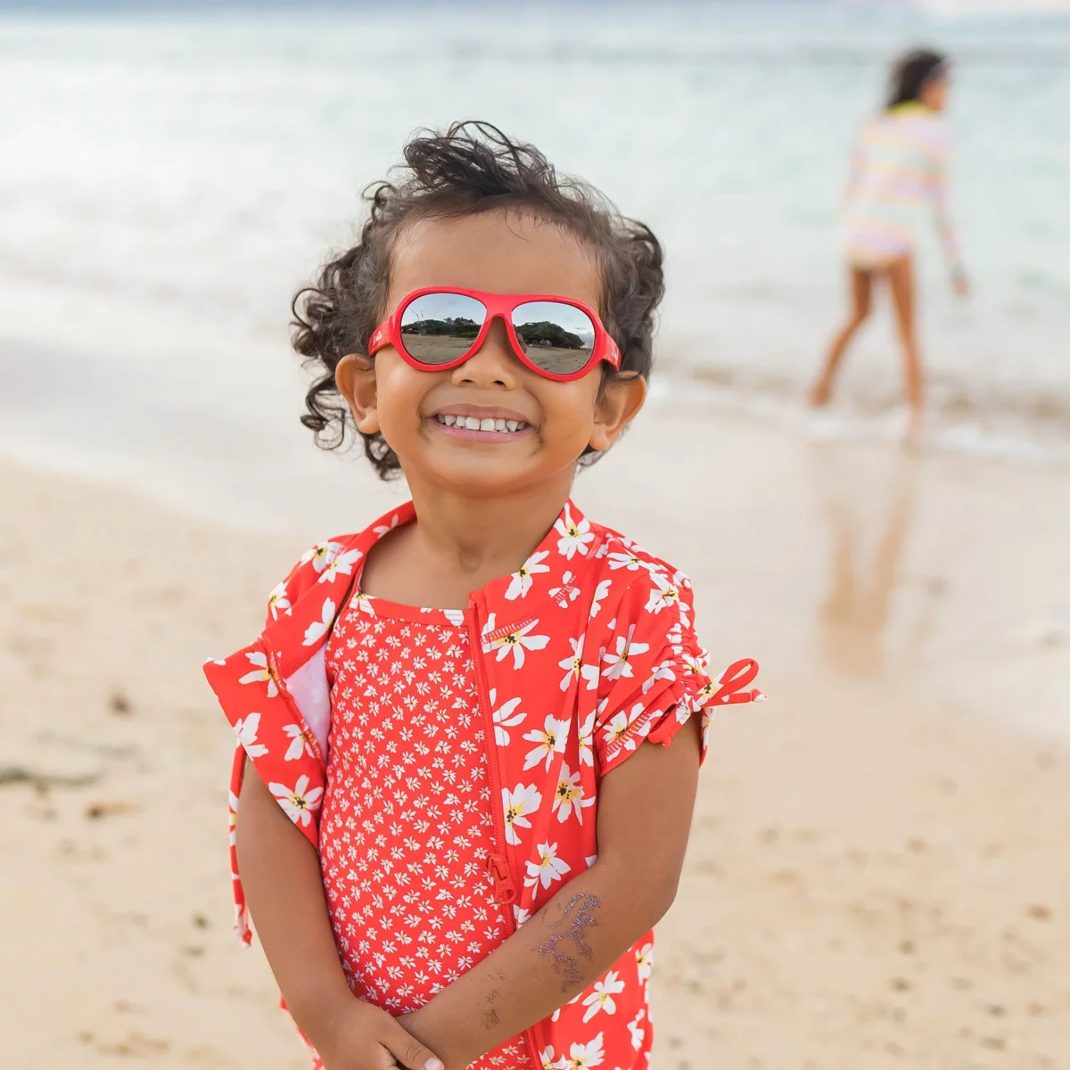 Kids Aviator Sunglasses - Red - Image 9