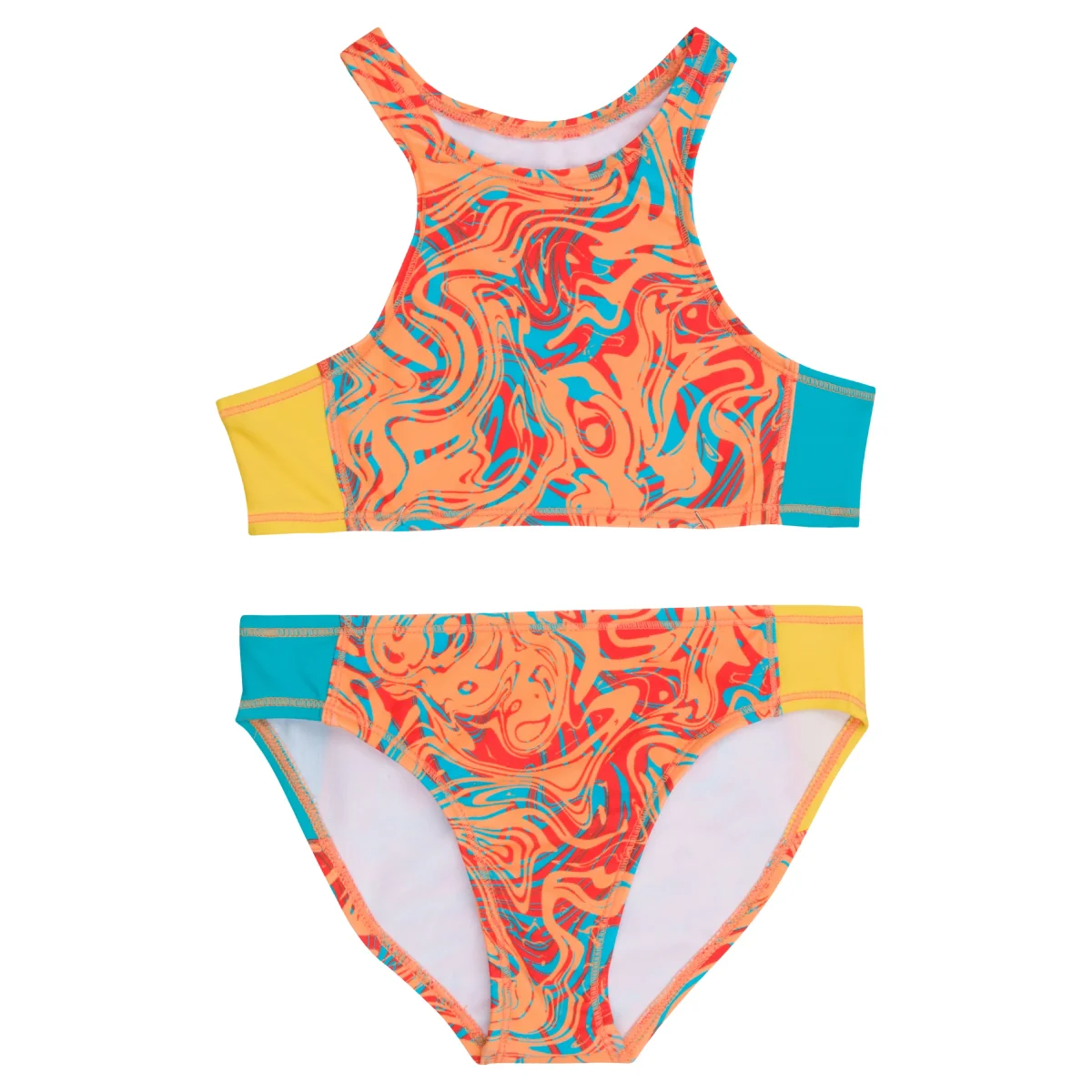 Girls Halter Top Bikini Set (2 Piece) | "Swirl" - Image 2
