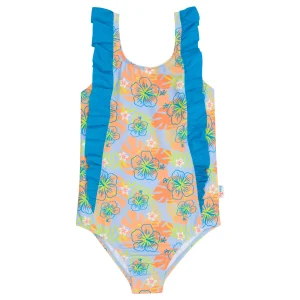 Girls Ruffle One-Piece Swimsuit | "Too Sweet" Groovy