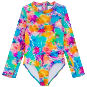 Girls Long Sleeve Surf Suit (One Piece Bodysuit) | "Impressions"