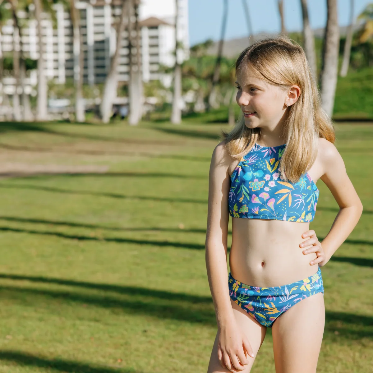 Girls Halter Top Bikini Set (2 Piece) | "Tropadelic" - Image 3