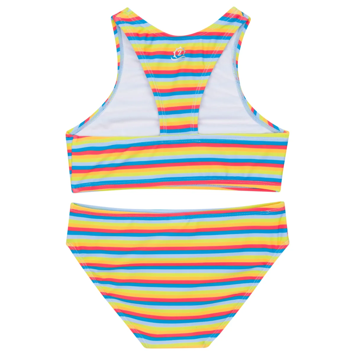 Girls Halter Top Bikini Set (2 Piece) | "Sunny Stripe" - Image 6