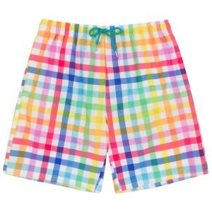 Men's 8" Swim Trunks Boxer Brief Liner | "Picnic Party"
